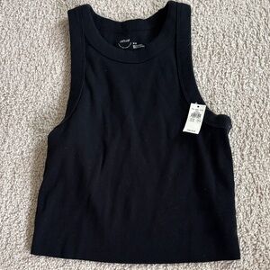 Aerie Black Ribbed Tank Top